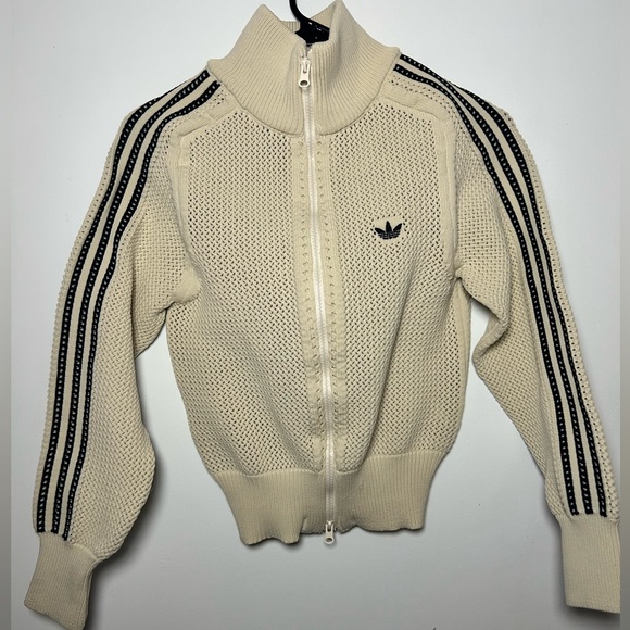 Adidas Women's Cream Knit Turtleneck Sweater - Picture 2 of 5